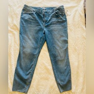 Good American Good Legs High-Rise Stretch Straight Ankle Jeans